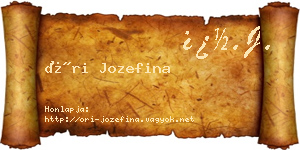 Őri Jozefina névjegykártya